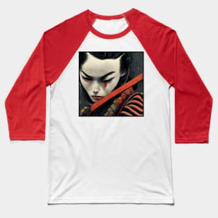 Female Samurai Baseball T-Shirt